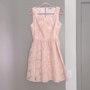 NWT LC Lauren Conrad Pink Tonal Floral Dress